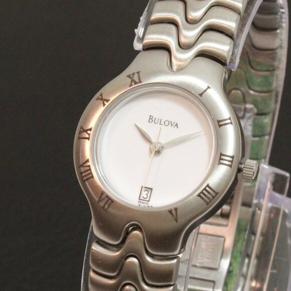 Bulova Contemporary Casual Watch Stainless Case Bracelet White Dial 25mm - Picture 7 of 11